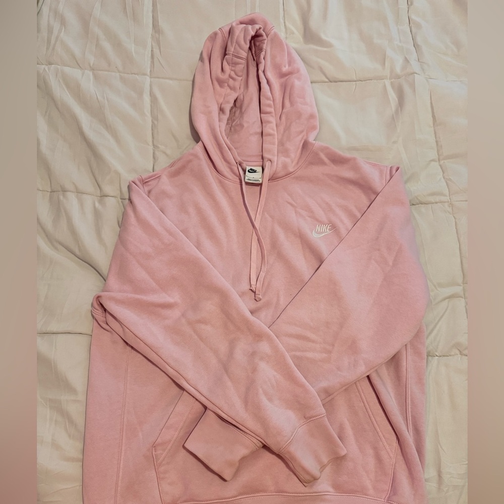 Nike Light Pink Hoodie with Embroidered Logo